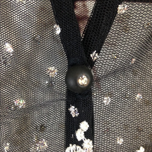 SOLD ~ Super Sheer Sparkly Cover Top Size Medium - Picture 4 of 8